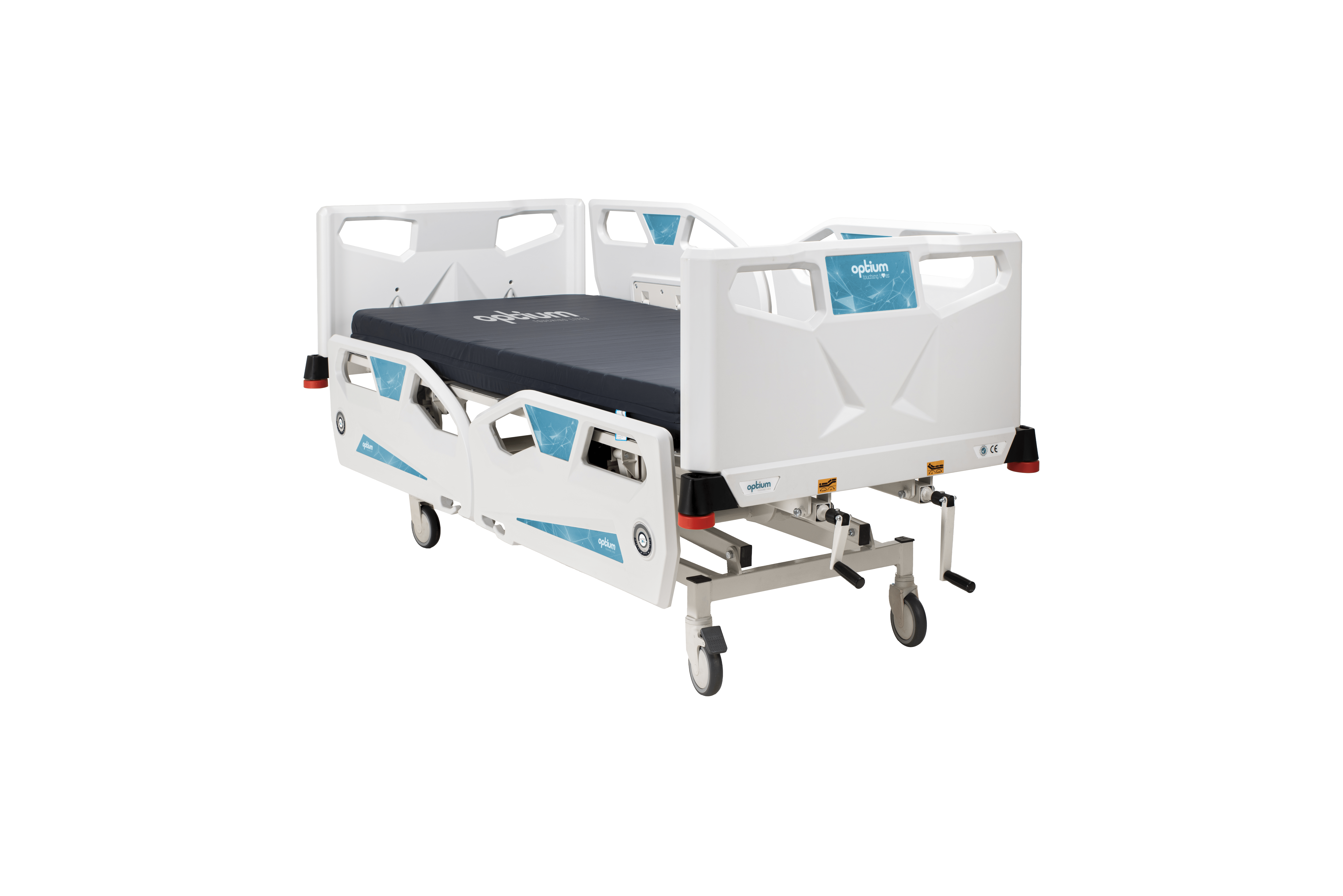 Manual Patient Care Bed, 2 Cranks