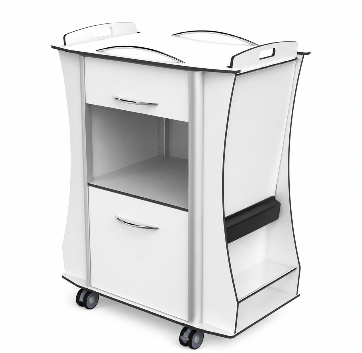 Bedside Cabinet with Overbed Table