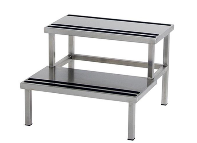 Escabo, 2 Steps, Stainless Steel - 1