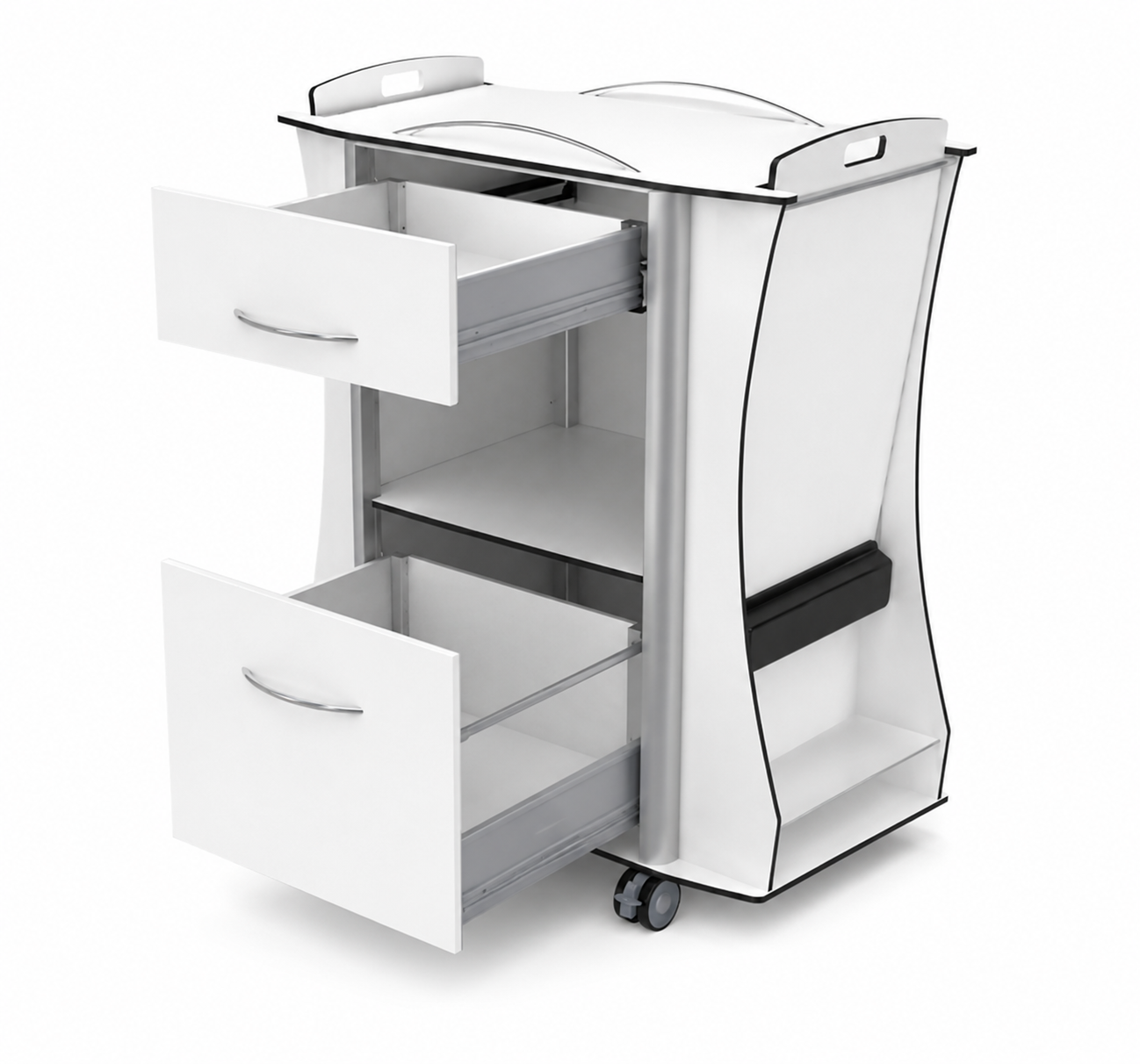 Bedside Cabinet with Overbed Table 2